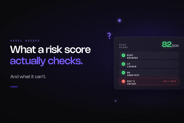 What a Token Risk Score Actually Checks (and What It Can’t)