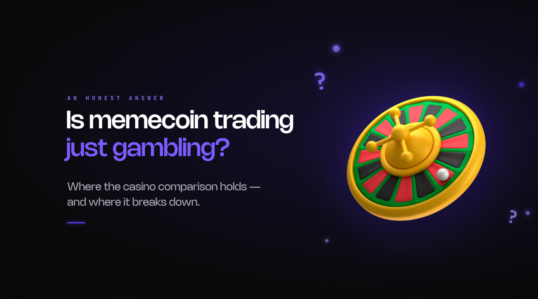 Analysis of whether memecoin trading is gambling or trading