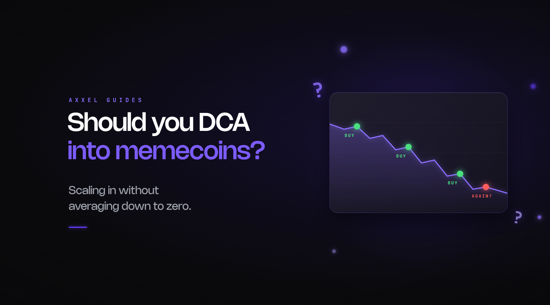 Three buy orders stacked at different price levels on a memecoin chart