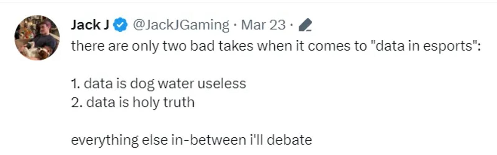 Jack's tweet