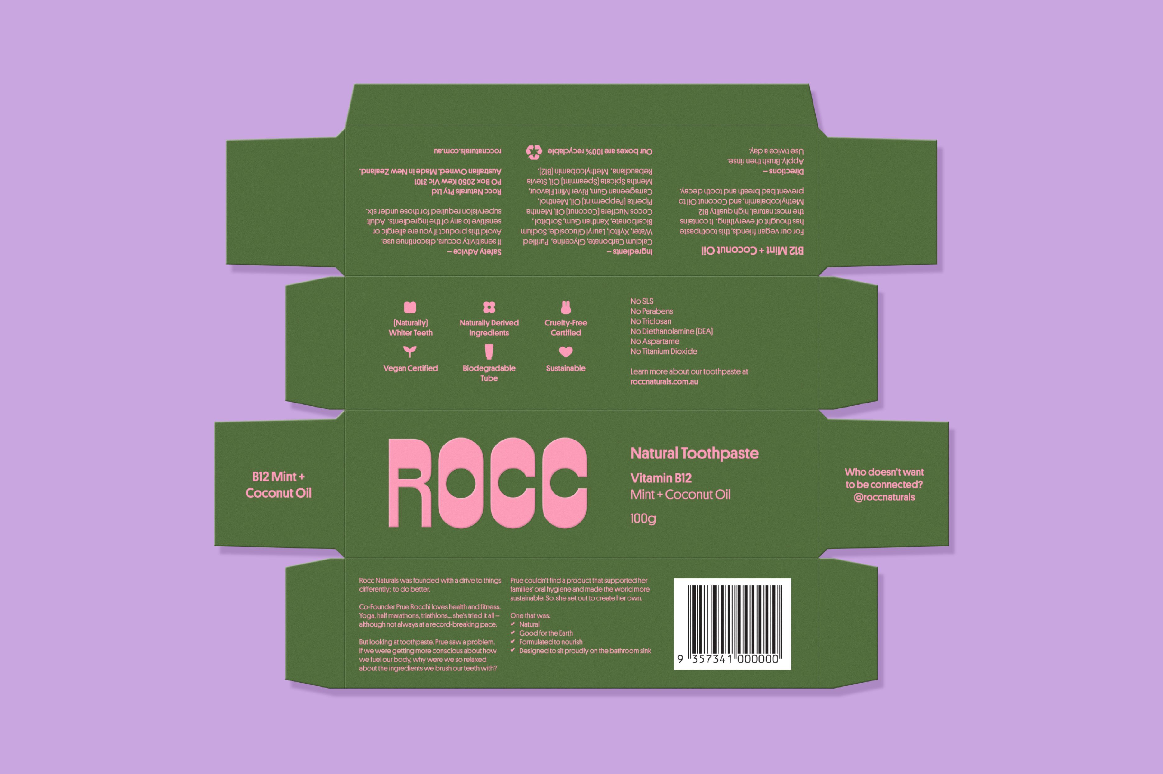 ROCC Natural Toothpaste Date Of Birth Design Branding
