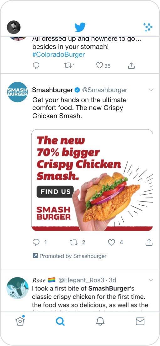 Twitter Post: "The new 70% bigger Crispy Chicken Smash."