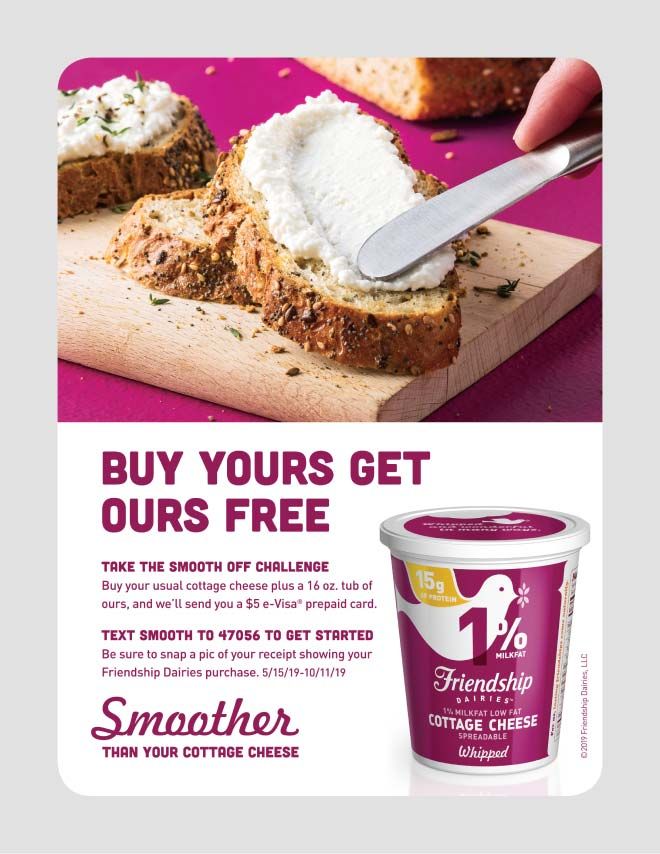 In-store advertisement, "Buy yours, get ours free."