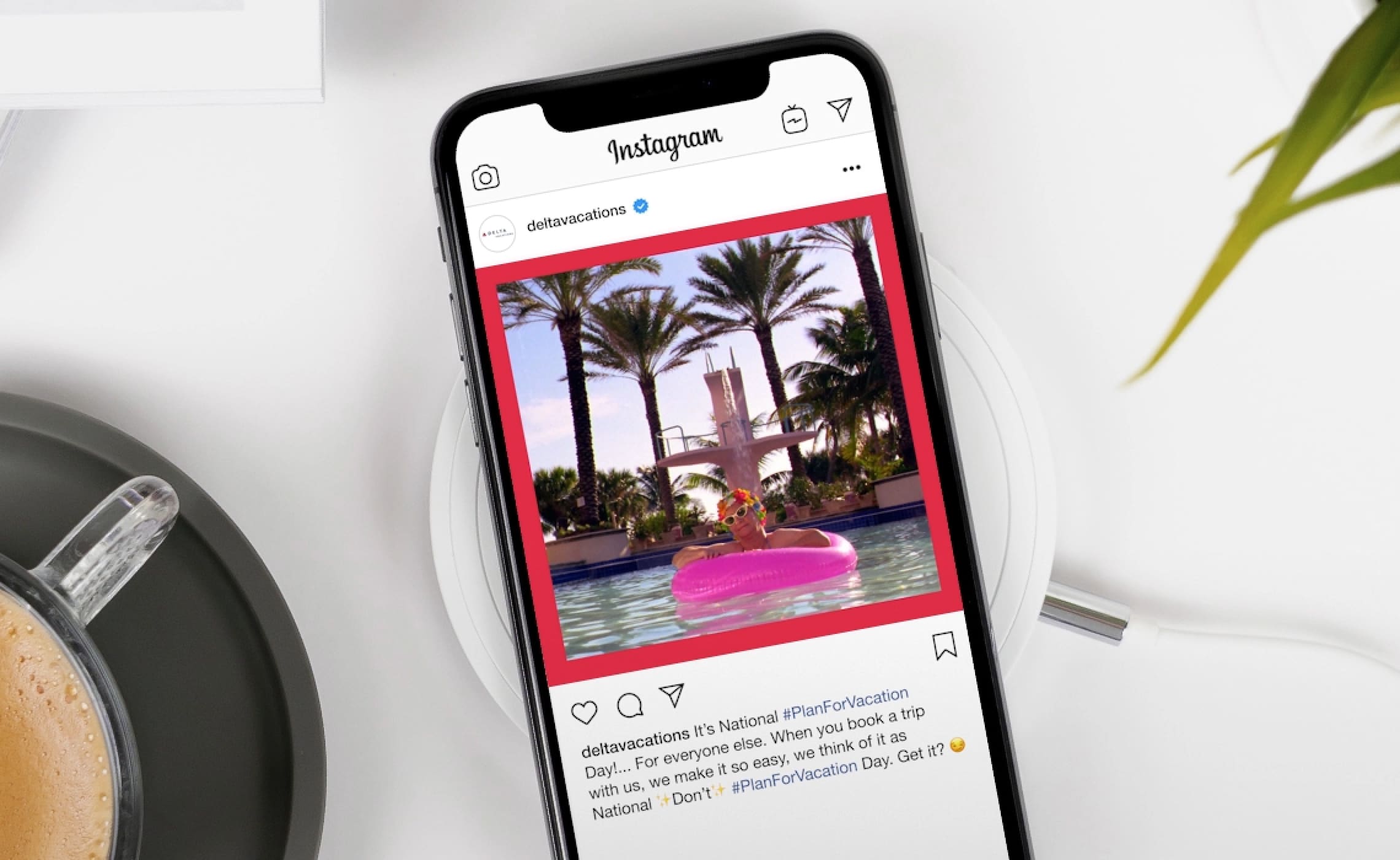 Click to view a video showing multiple social posts on a mobile phone.