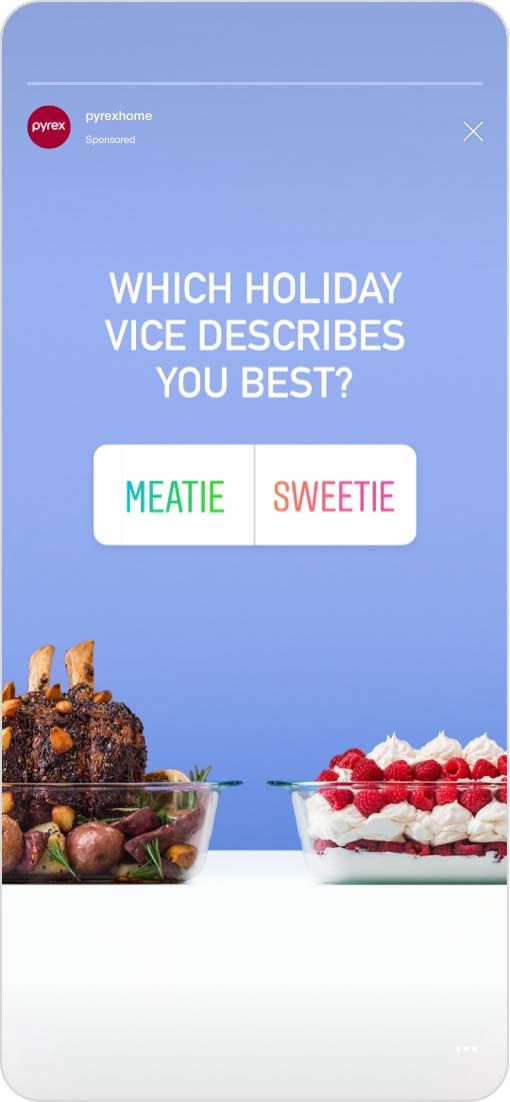 Instagram Poll: "Which holiday vice describes you best? Meatie or Sweetie?"