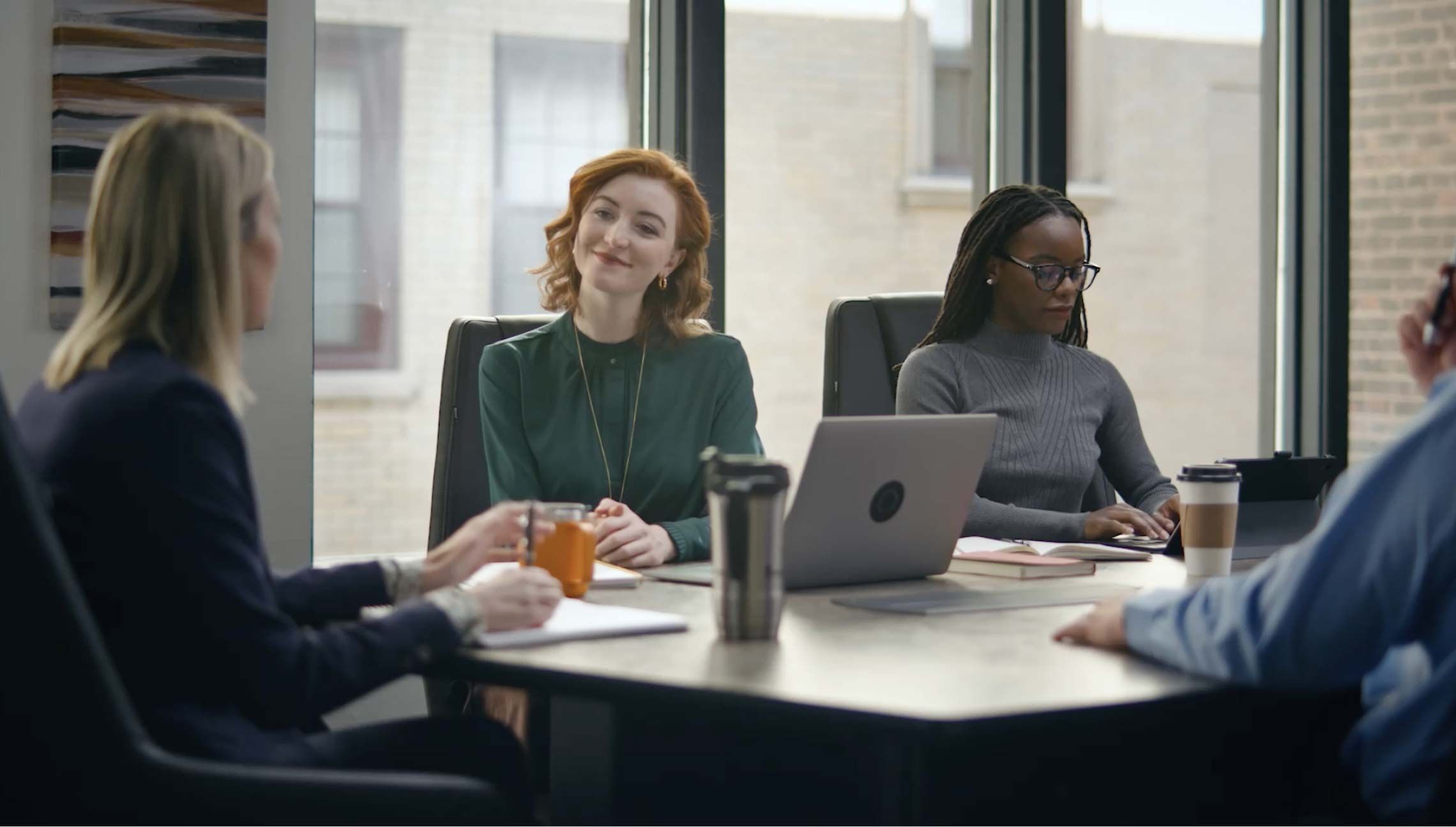 Click to play the "meeting" video.