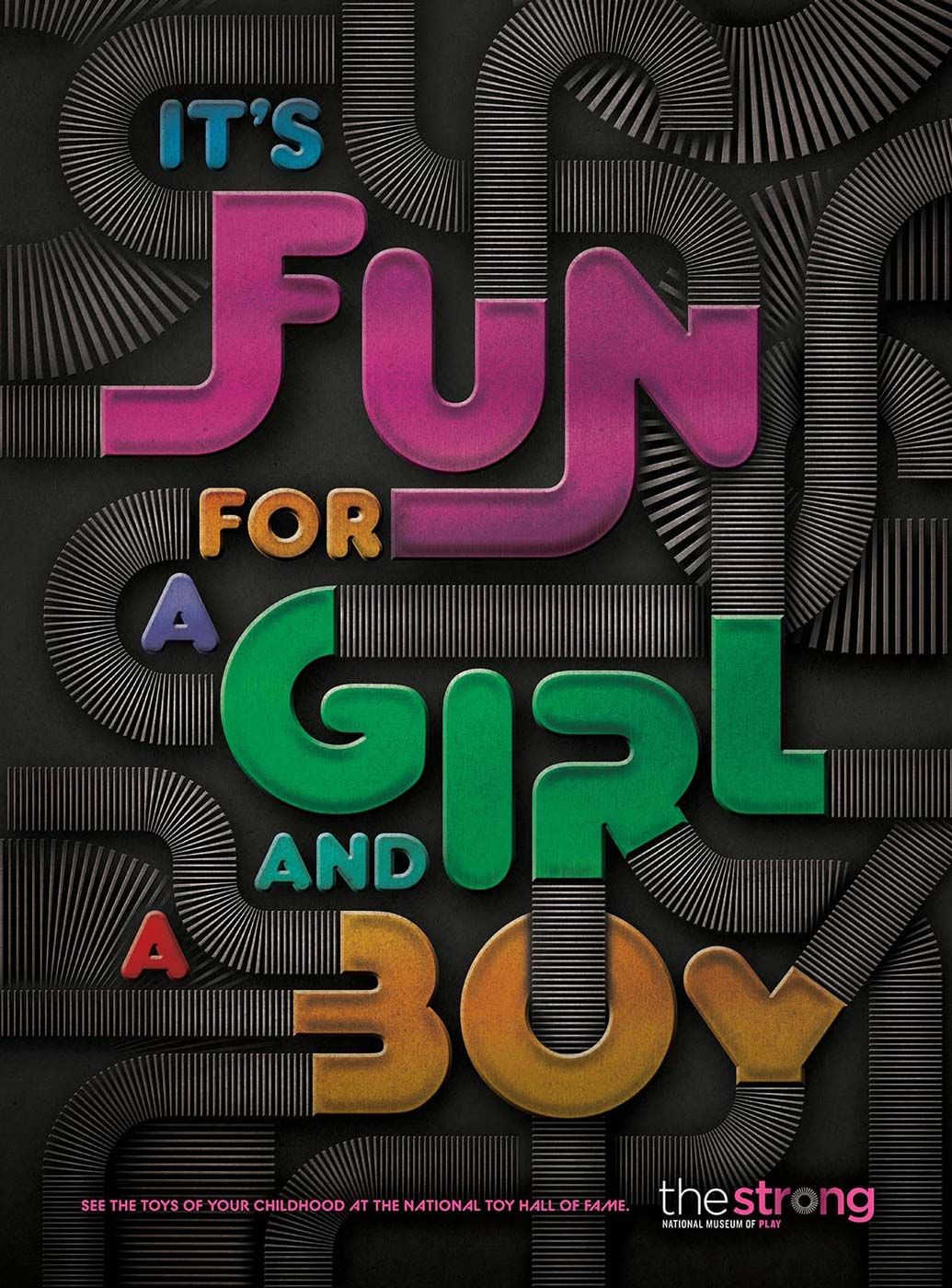 "It's Fun for a Girl and a Boy" Slinky Poster