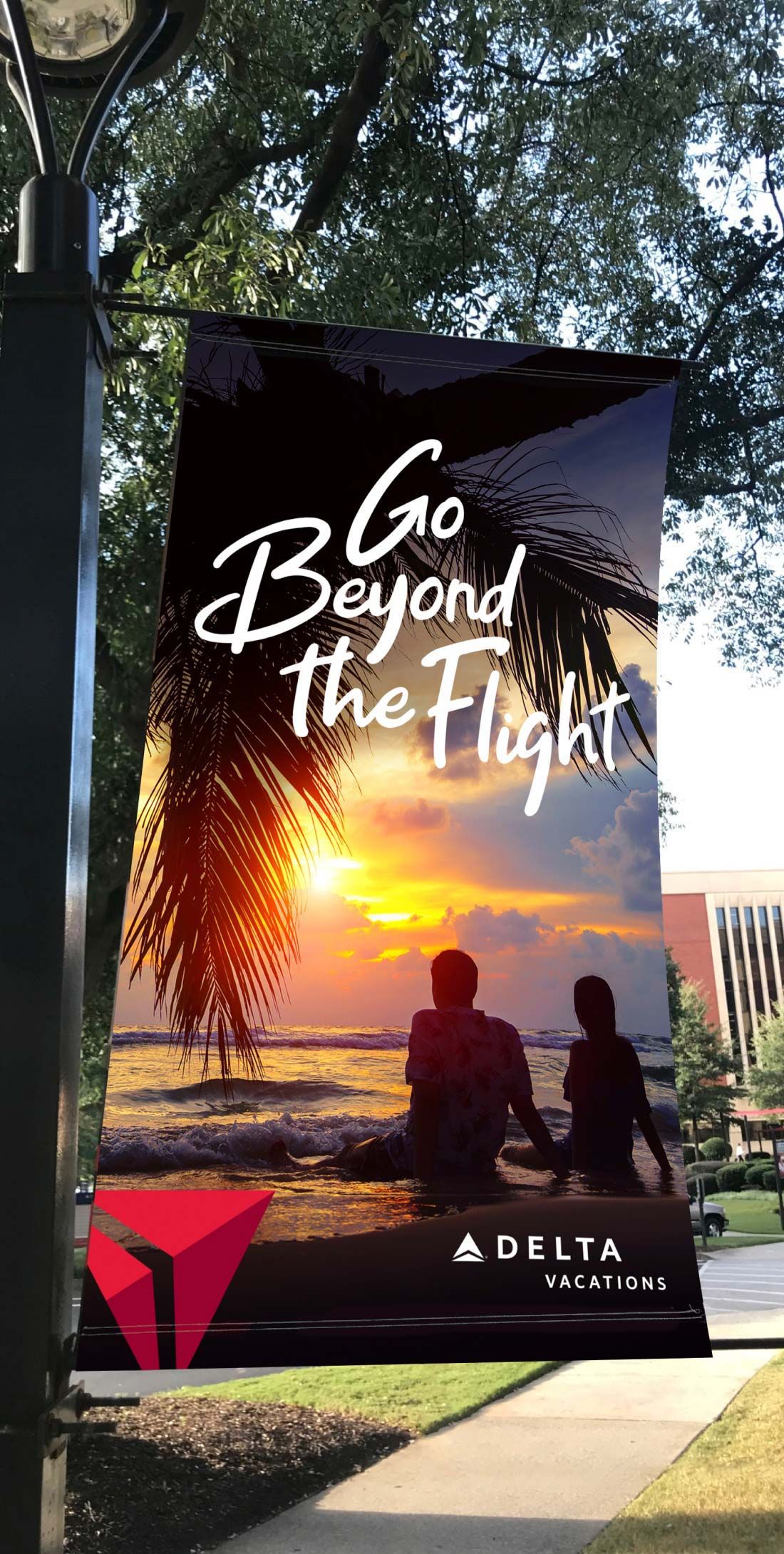 Delta Vacations lamp post flag.