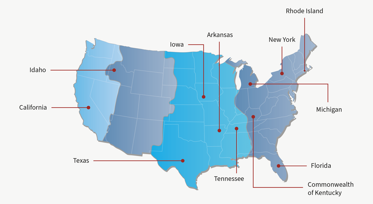 Inspira is trusted by government agencies and educational institutions across the following US states