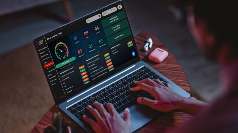 Vulnerability posture, health score and platform activity, live and at a glance.
