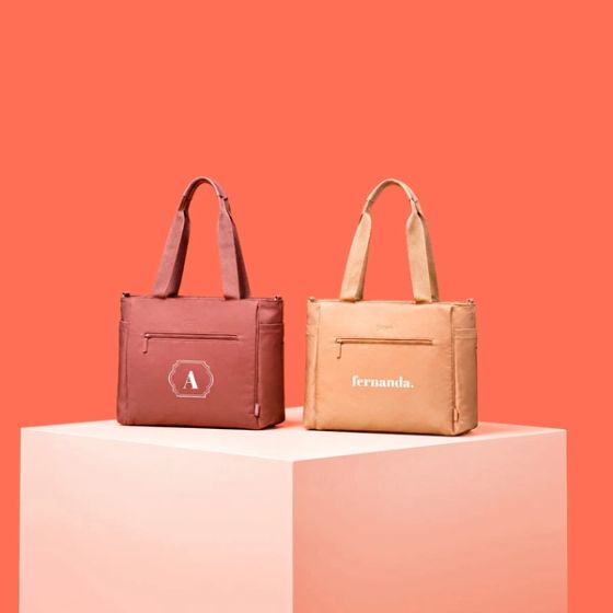 2 bolsas tote care de frente.