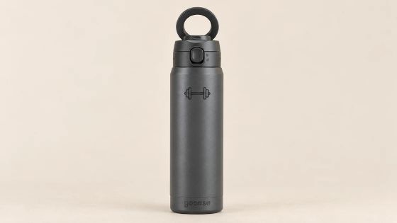Garrafa MagSafe grafite com estampa de halter