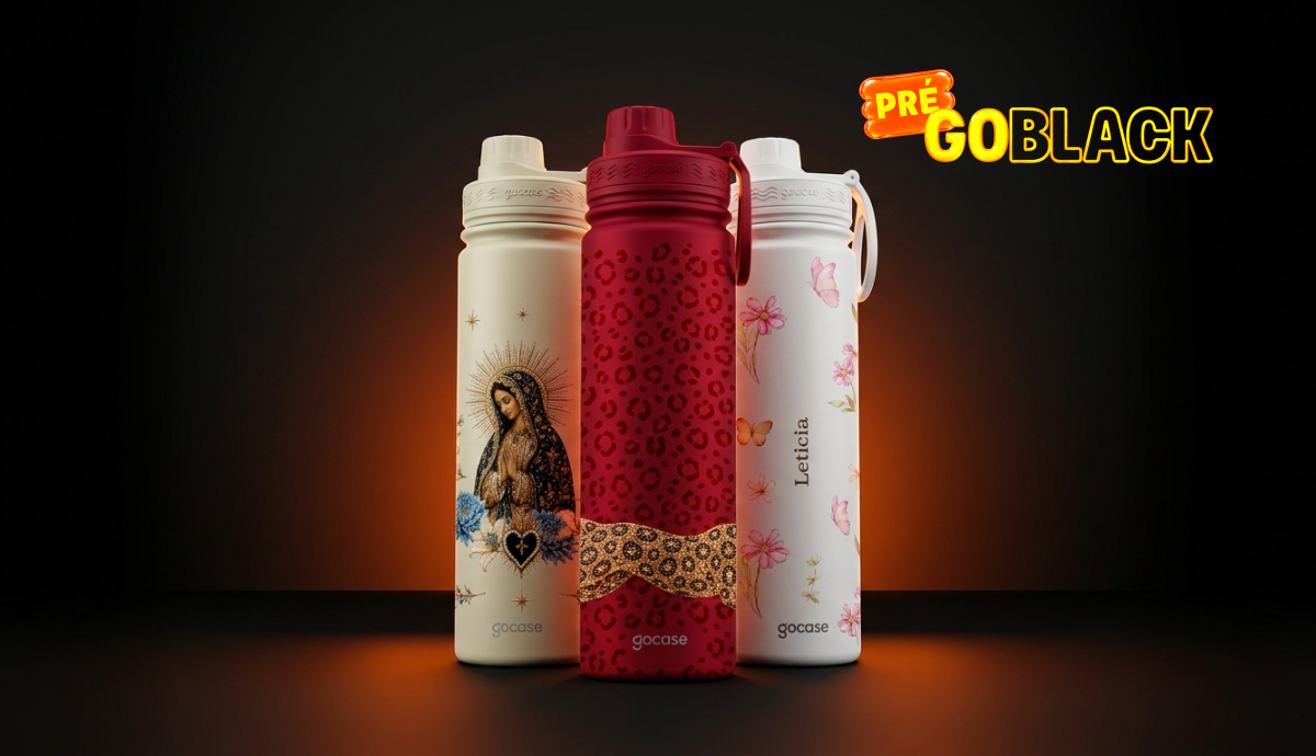 3 Garrafas Fresh personalizadas, Pré GoBlack