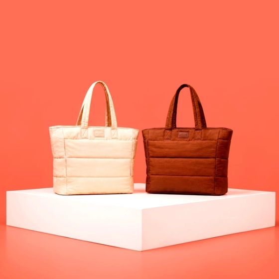 Tote Puffer acolchoada