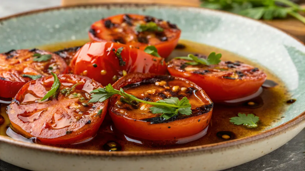 Gegrilde tomaten met Chinese marinade