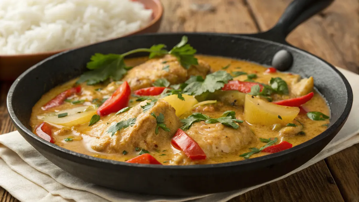 Cubaans kokosmelk kipgerecht