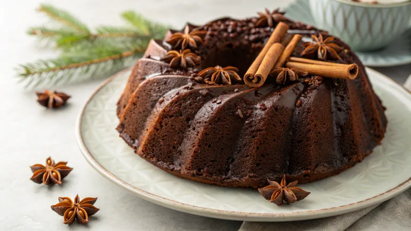 Chocoladetaart met Kerstkruiden