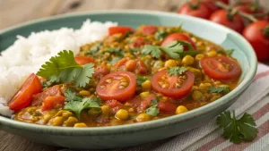 Pittige Kikkererwten Curry met Tomaat