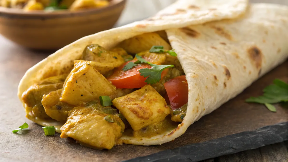 Surinaamse Roti met Kip en Kerrie