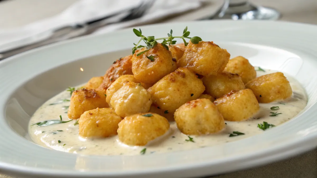 Krokante Gnocchi met Dip