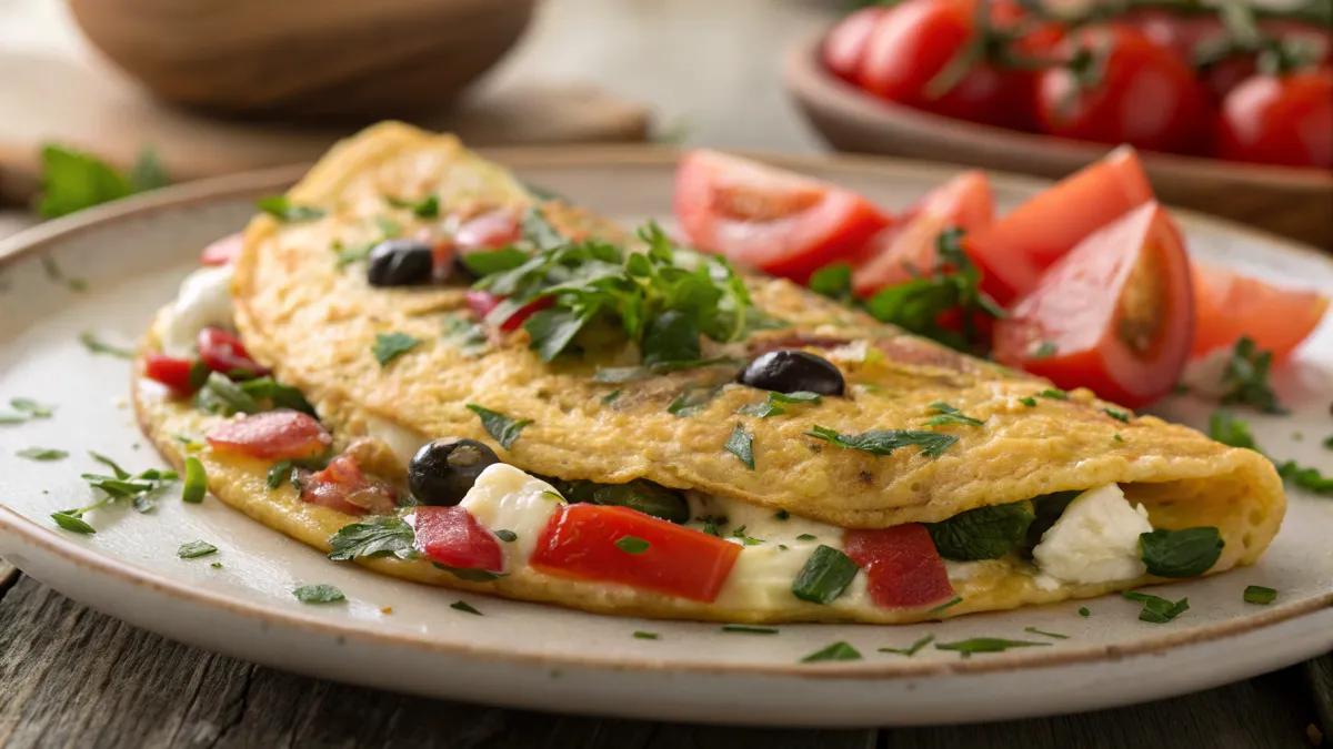 Miso gemarineerde Griekse omelet