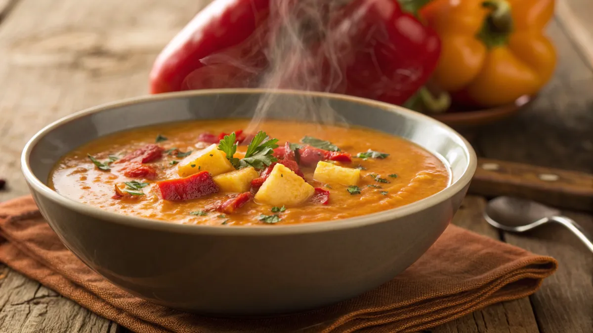 Pittige Paprika Pastinaak Soep