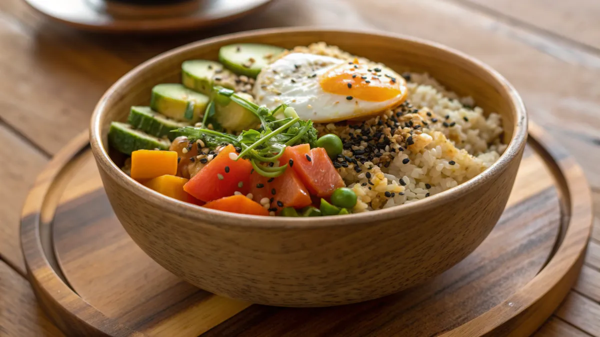 Sri Lankaanse sesamzaad ontbijt bowl