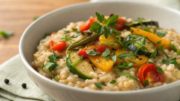 Havermout met groenten en kruiden