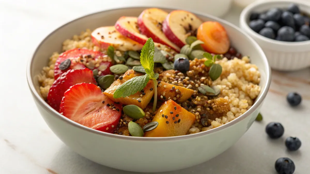 Geroosterde sesamzaad ontbijt bowl