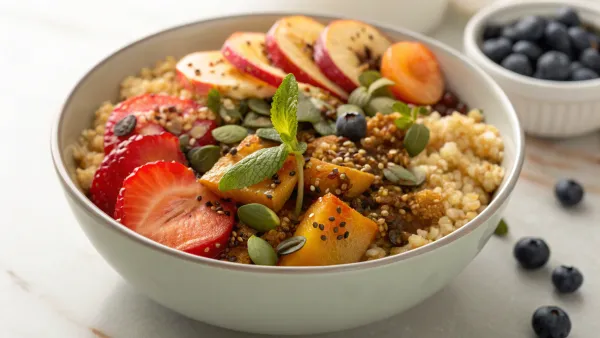 Geroosterde sesamzaad ontbijt bowl