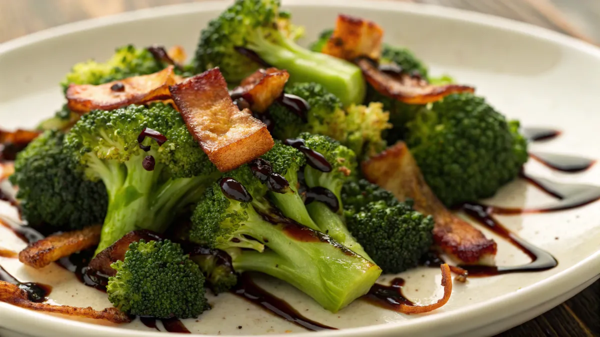 Geroosterde spruitjes met spek en balsamico