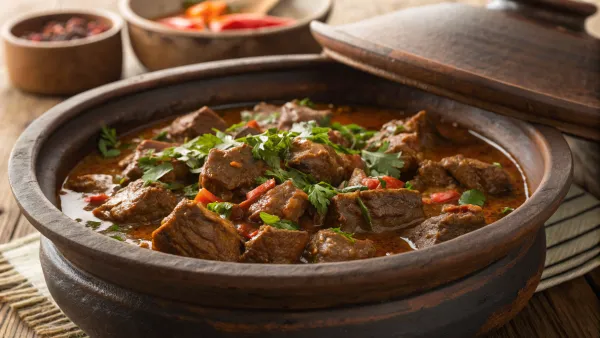 Nigeriaanse rundergehakt stoofpot uit de slowcooker