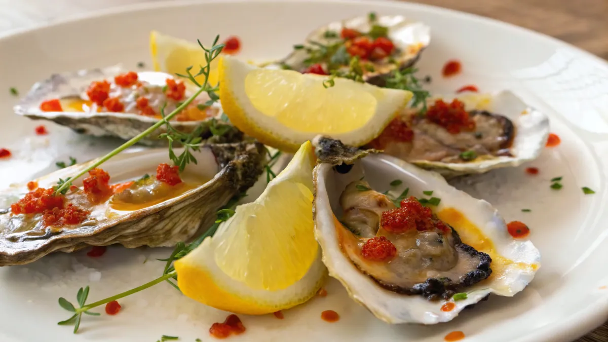 Oesters met Citroen en Tabasco