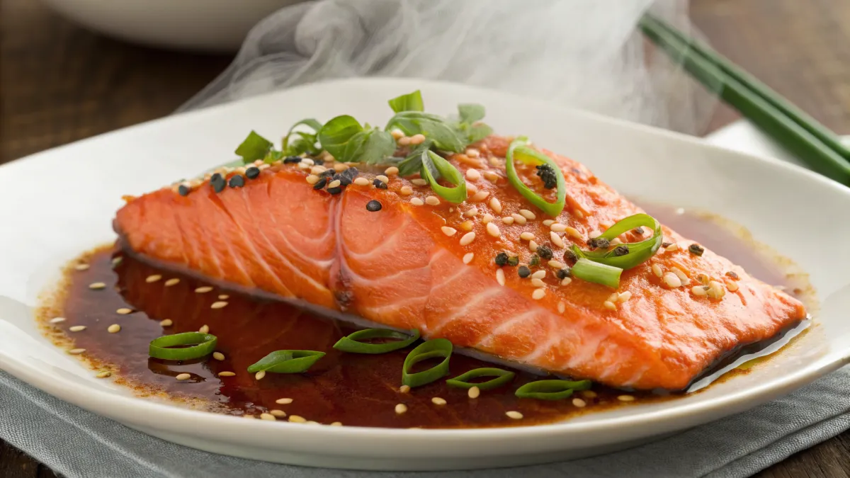 Pittige miso gestoomde zalm