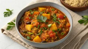 Zuid-Afrikaanse quinoa stoofpot