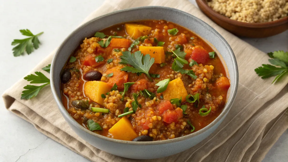 Zuid-Afrikaanse quinoa stoofpot