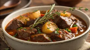 Deense gestoofde rundergehakt met kruiden