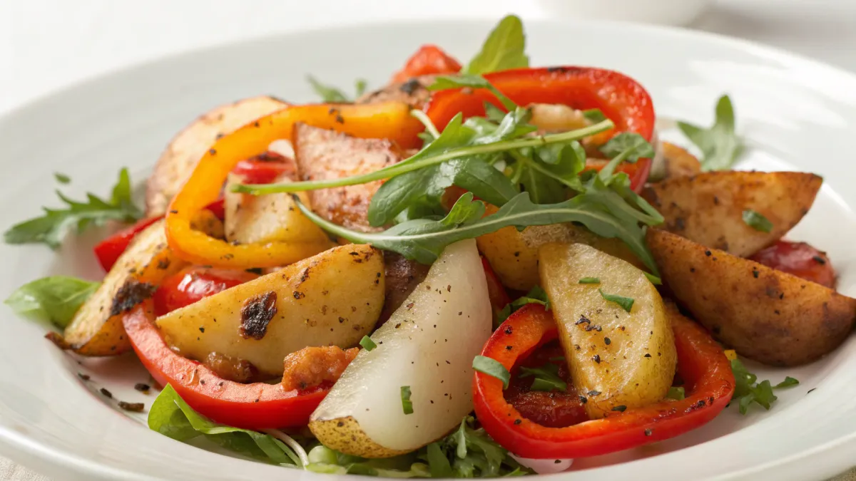 Geroosterde Paprika en Aardappel met Peer Salade