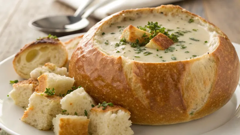 Heerlijke Aardappelsoep in een Broodje