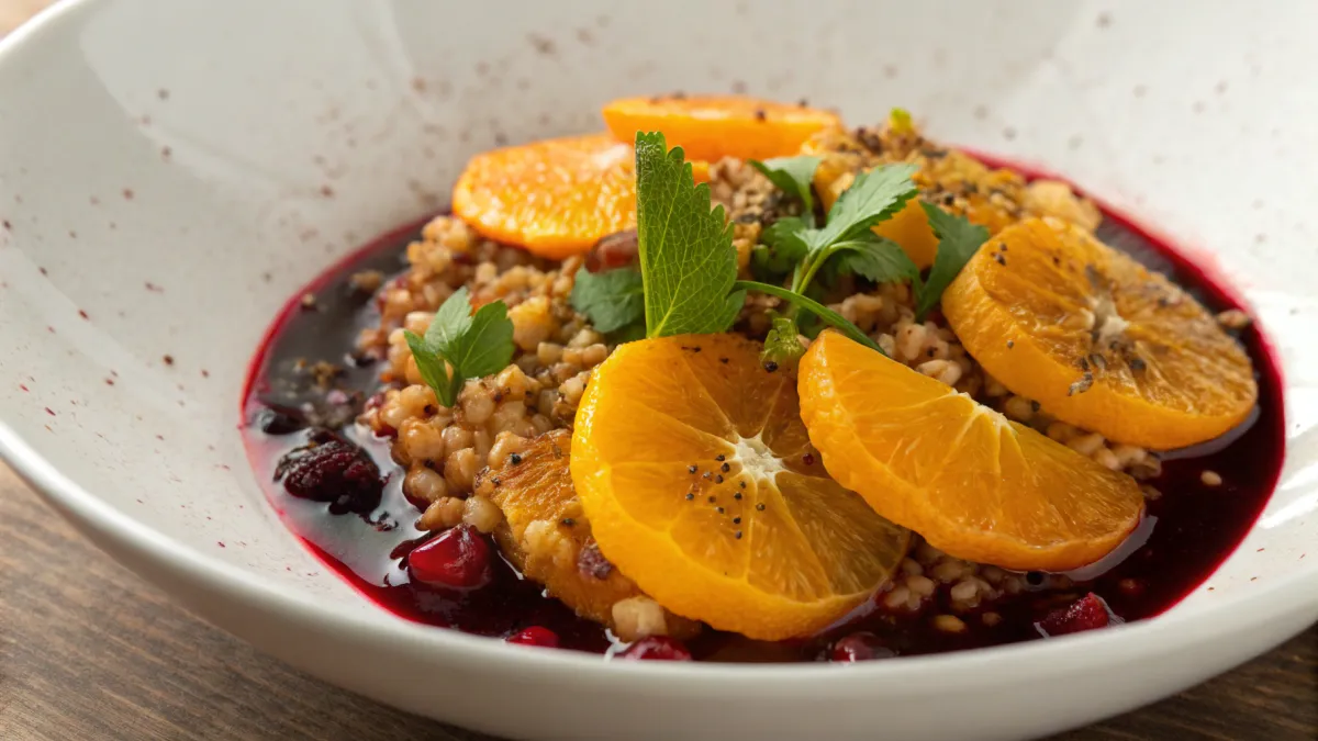 Kruidige rode wijn met sinaasappel en specerijen