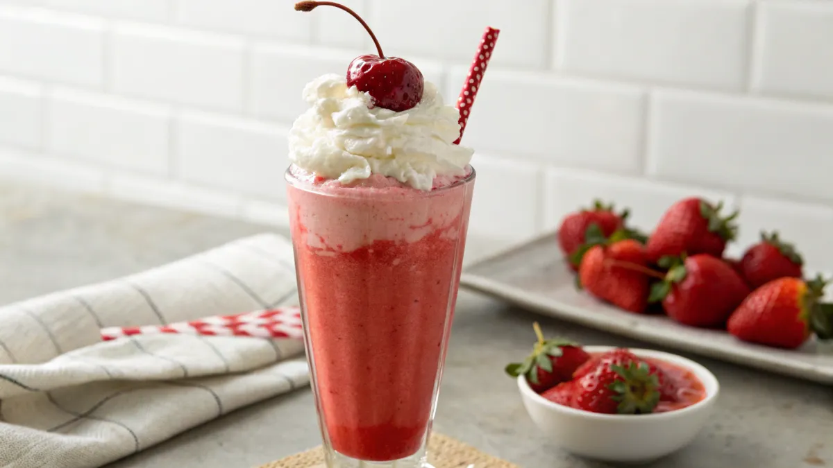 Verfrissende Aardbeien Milkshake