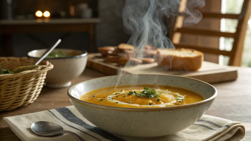 Romige Pompoensoep met Gember