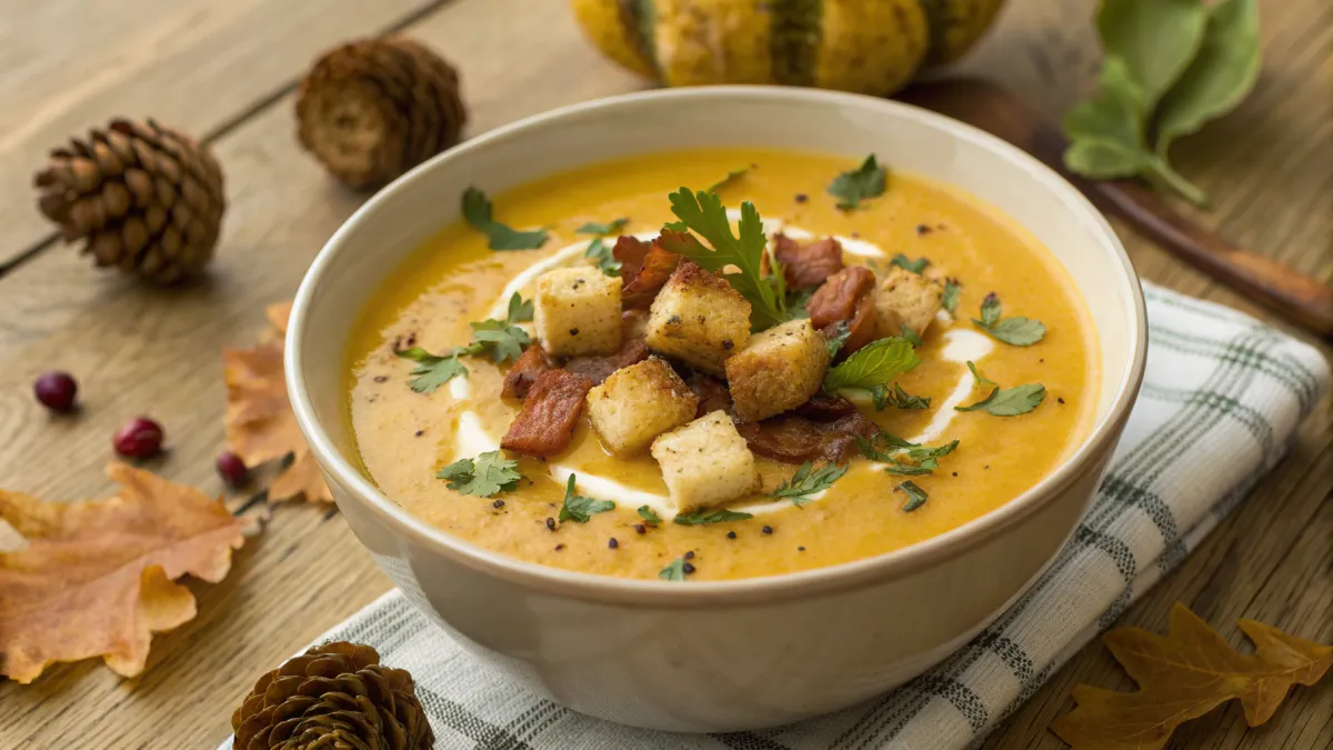 Heerlijke Pompoensoep met Spekjes