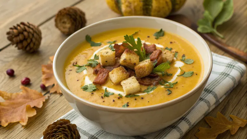 Heerlijke Pompoensoep met Spekjes