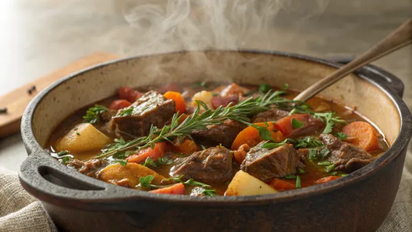 Ierse havermoutstoofpot met groenten en kruiden