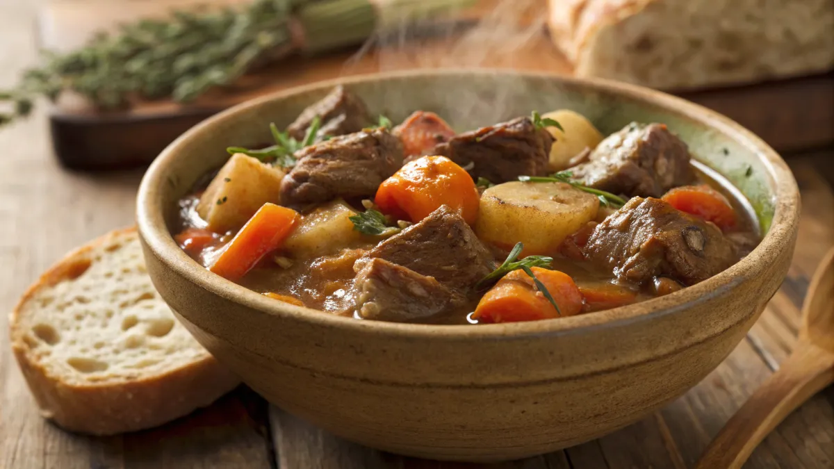 Heerlijke winterse rundvleesstoofsoep