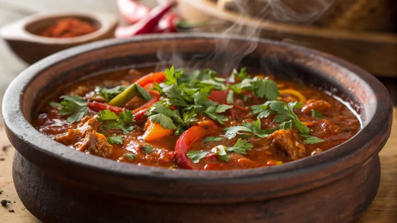 Pittige Ethiopische chilipeperstoofpot