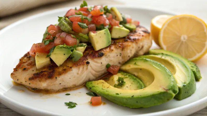 Gemarineerde limoen-kip met avocado salsa