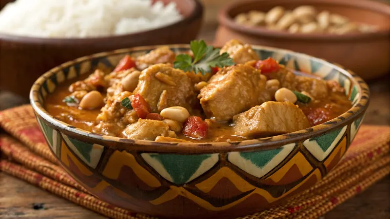 Jamaicaanse pinda stoofpot met kip