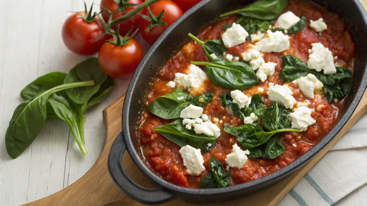 Hartige Tompouce met Spinazie en Feta